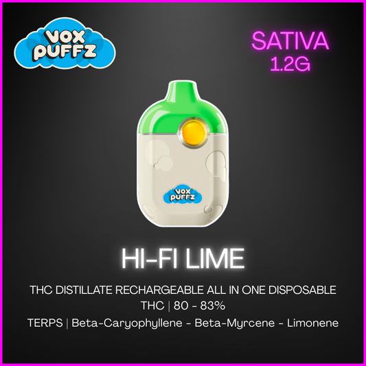 Vox - Hi-Fi Lime Rechargeable All-In-One Vape - 1.2G