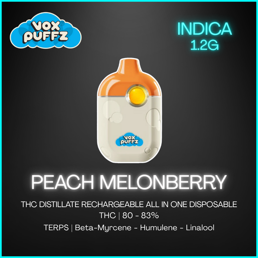 Voxpuffz - Peach Melonberry Rechargeable All-In-One Vape - 1.2G