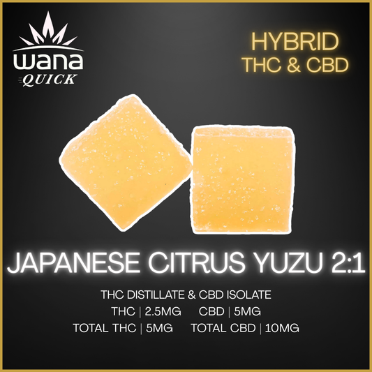 Wana - Japanese Citrus Yuzu 2:1 Hybrid Gummies - 9G