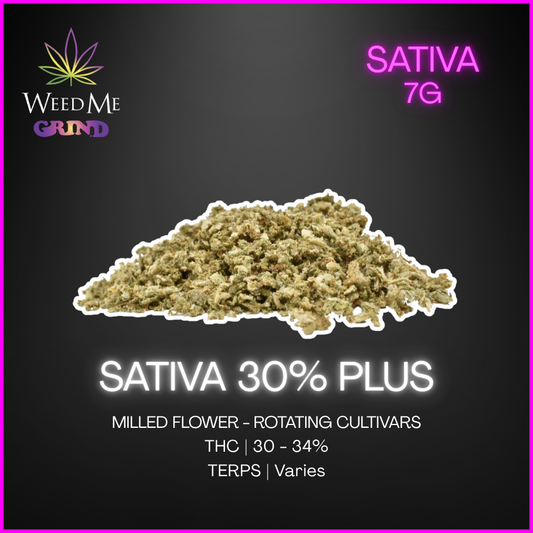 Weed Me Grind - Sativa 30% Plus Milled Rotational - 7G