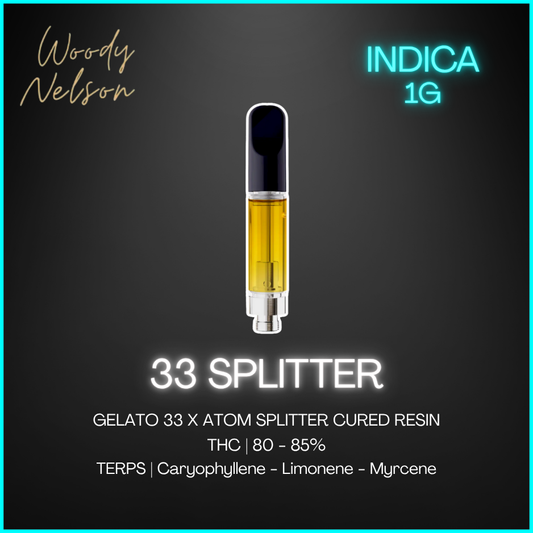 Woody Nelson - 33 Splitter Cured Resin Vape Lto - 1G