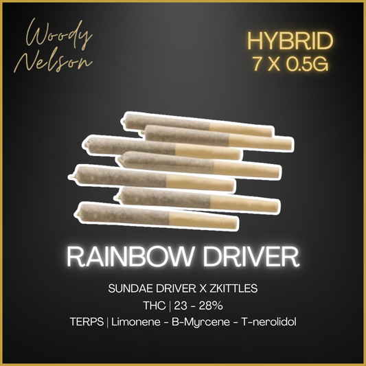 Woody Nelson - Rainbow Driver Pre-Rolls - 3.5G