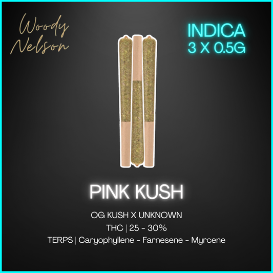 Woody Nelson - Pink Kush Prerolls - 3x0.5g