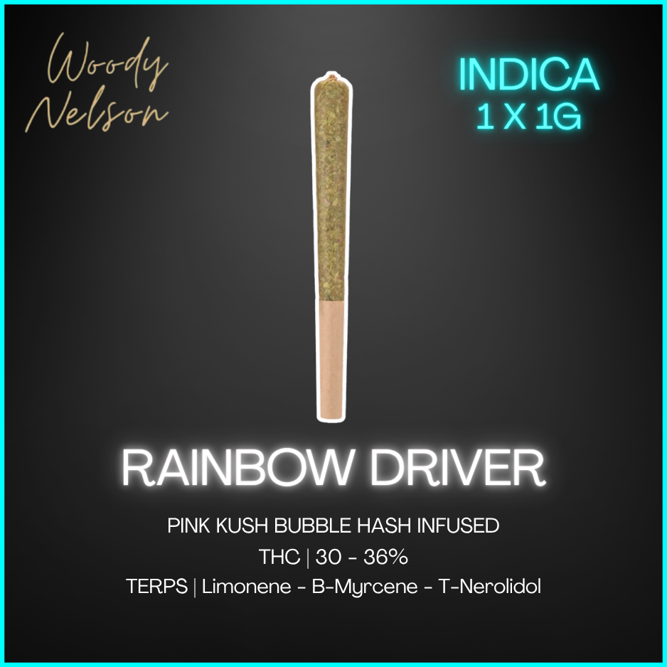 Woody Nelson - Rocketeer Rainbow Driver + Pink Kush Infused Preroll - 1g