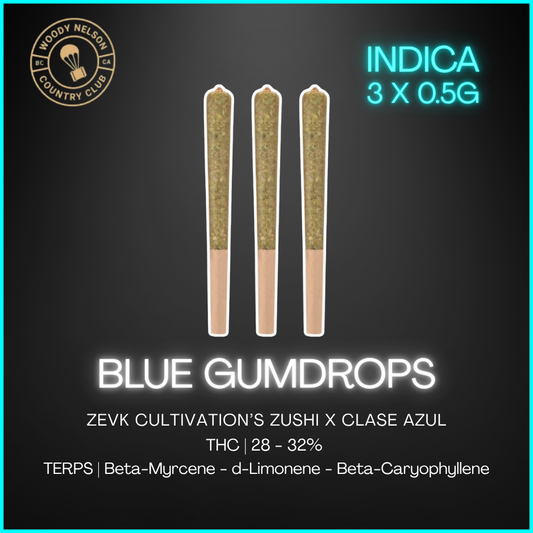 Woody Nelson Country Club - Blue Gumdrop Craft Lto Pre-Rolls - 1.5G