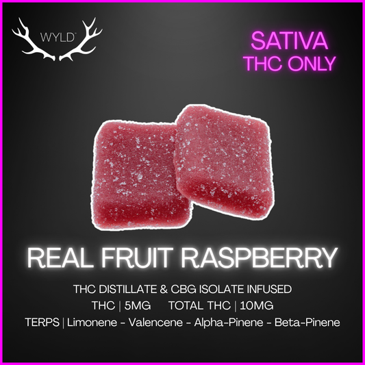 Wyld - Real Fruit Raspberry Gummies - 8G