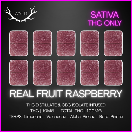 Wyld - Real Fruit Raspberry Gummies 10X1Pc - 40G